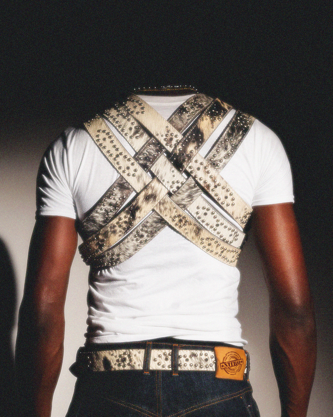 Cowhide Studded Belt